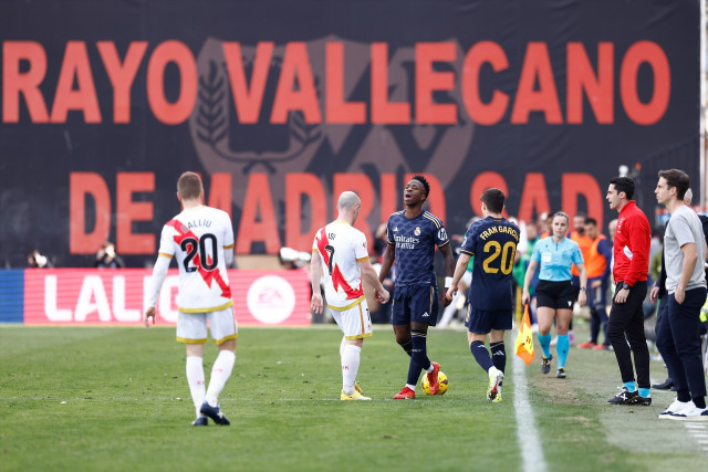 EuropaPress 5766804 vinicius junior of real madrid protests during the spanish league laliga ea 1