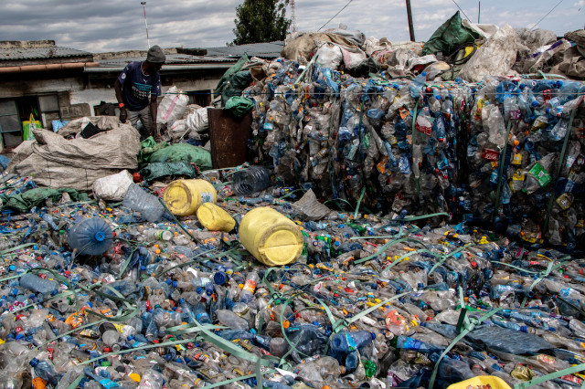 EuropaPress 6379501 october 2024 nakuru kenya worker is seen working at plastic recycling