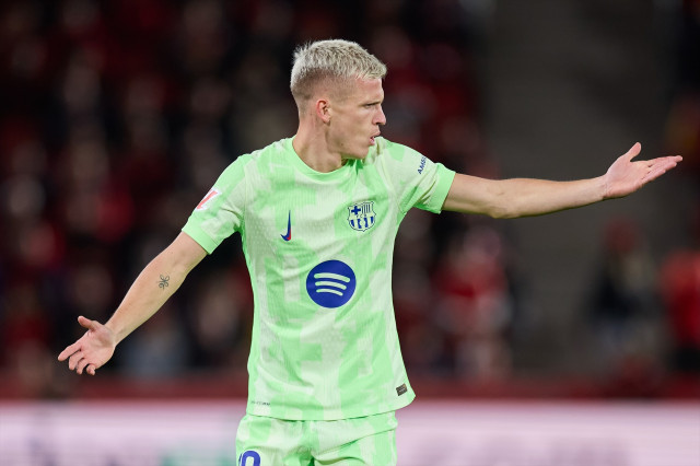 EuropaPress 6384239 dani olmo of fc barcelona reacts during the laliga ea sports match between1