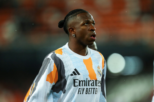 EuropaPress 6432354 vinicius junior of real madrid warms up during the spanish league liga ea