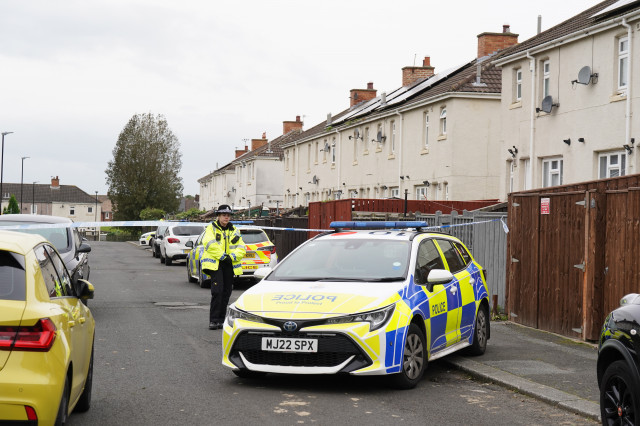 EuropaPress 5482989 04 october 2023 united kingdom sunderland police officer stands guard on