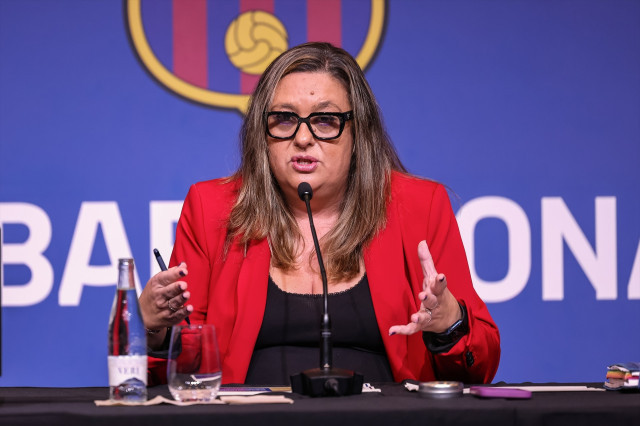 EuropaPress 6262552 elena fort vice president institutional area of fc barcelona attends her