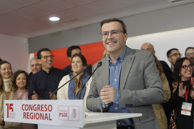 EuropaPress 6446856 secretario general psoe extremadura miguel angel gallardo revalida cargo