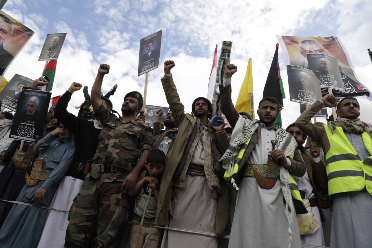 EuropaPress 6461885 october 25 2024 sanaa sanaa yemen houthi supporters take part during rally