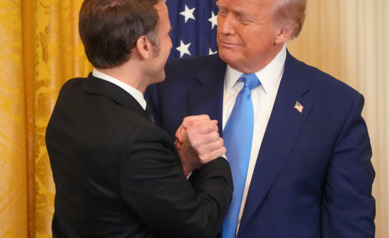 Trump i Macron exhibeixen la seva amistat, però discrepen sobre la guerra a Ucraïna