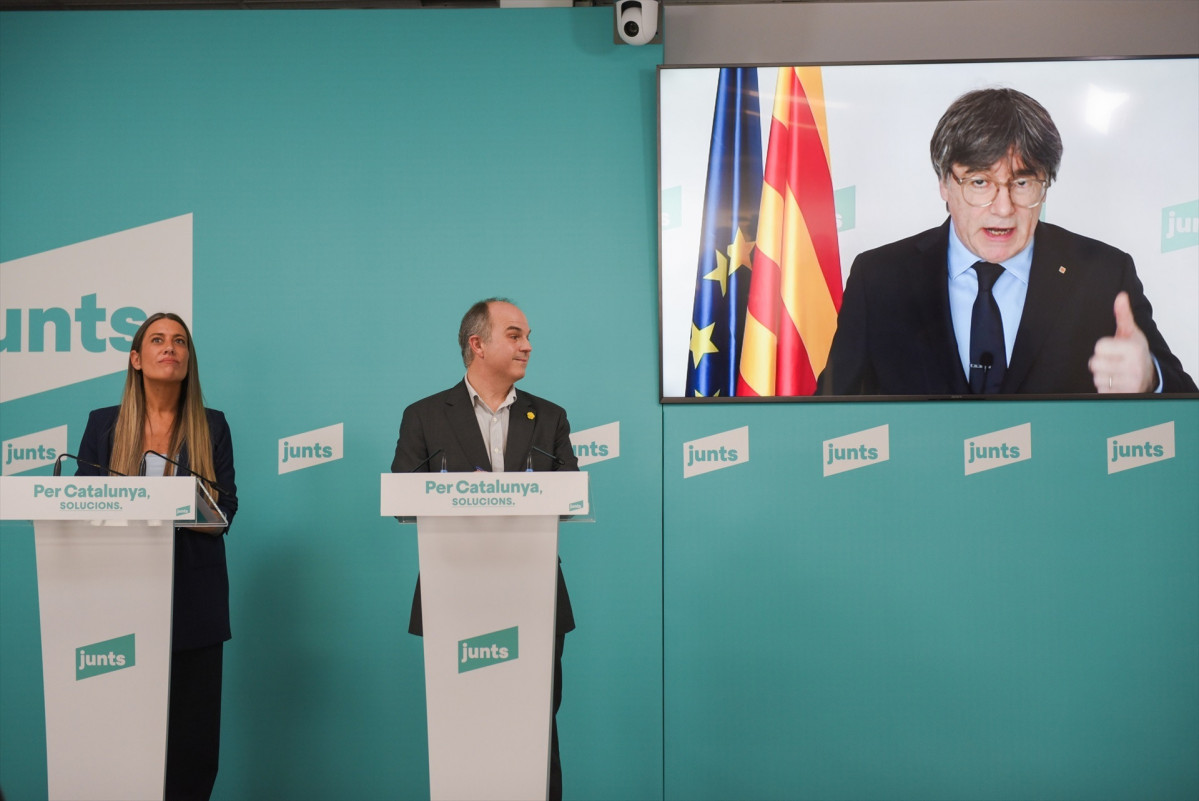 EuropaPress 6557226 presidente junts carles puigdemont secretario general jordi turull portavoz