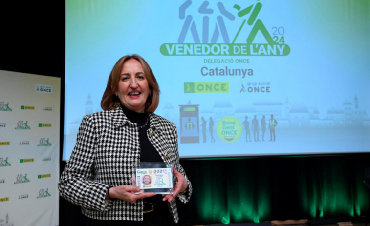 La lleidatana Cristina Chacón, millor venedora de l'ONCE a Catalunya el 2024