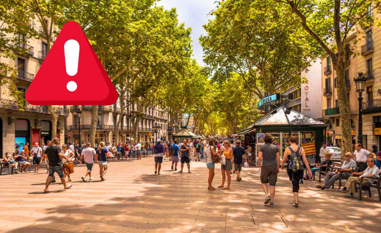 Alliberat un treballador que havia quedat atrapat a les obres de la Rambla de Barcelona