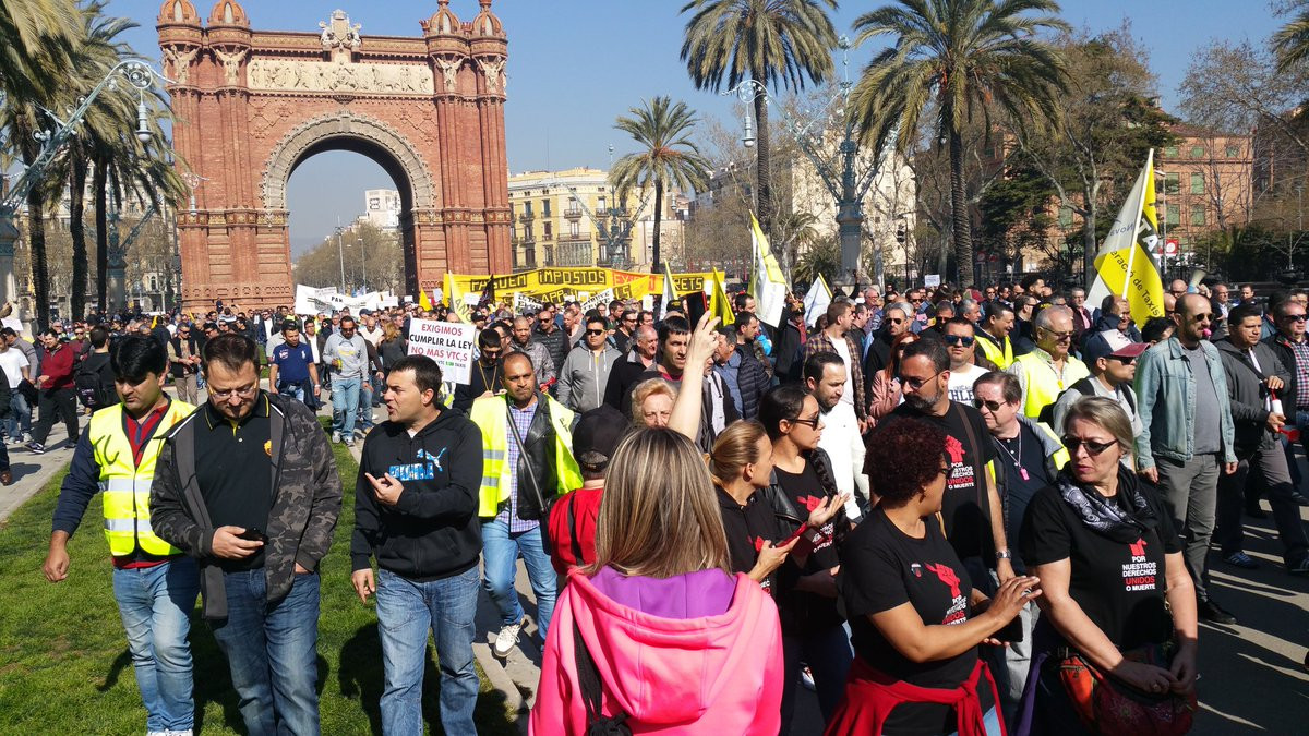 Manifestacin TaxiBCN