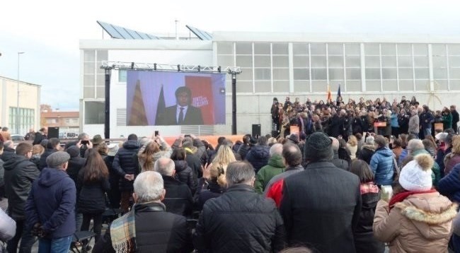 Puigdemont videoconferència a st julia de ramis