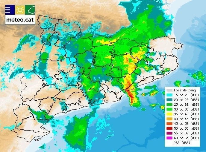 Mapa temps catalunya