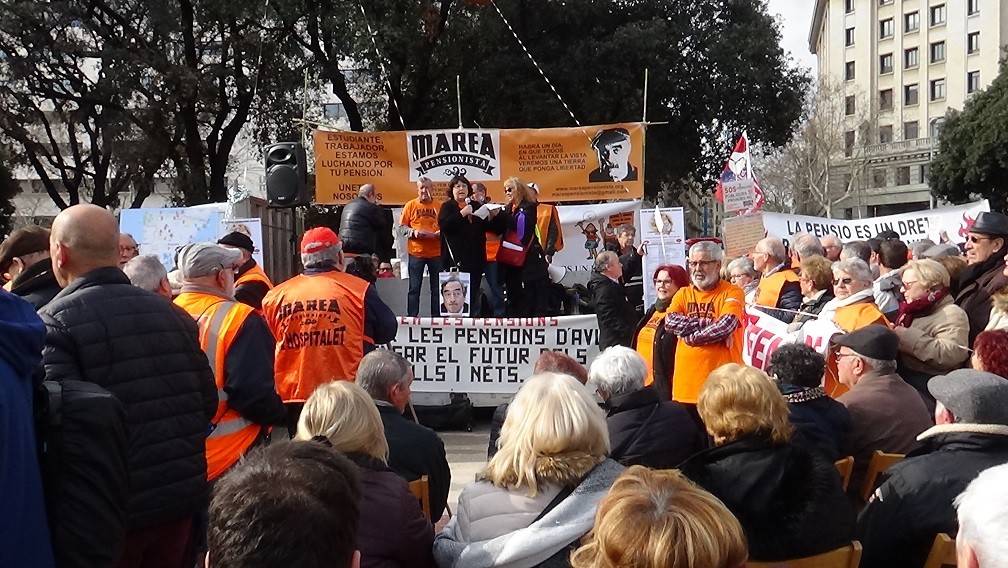 Marea pensionista plaça Catalunya 10