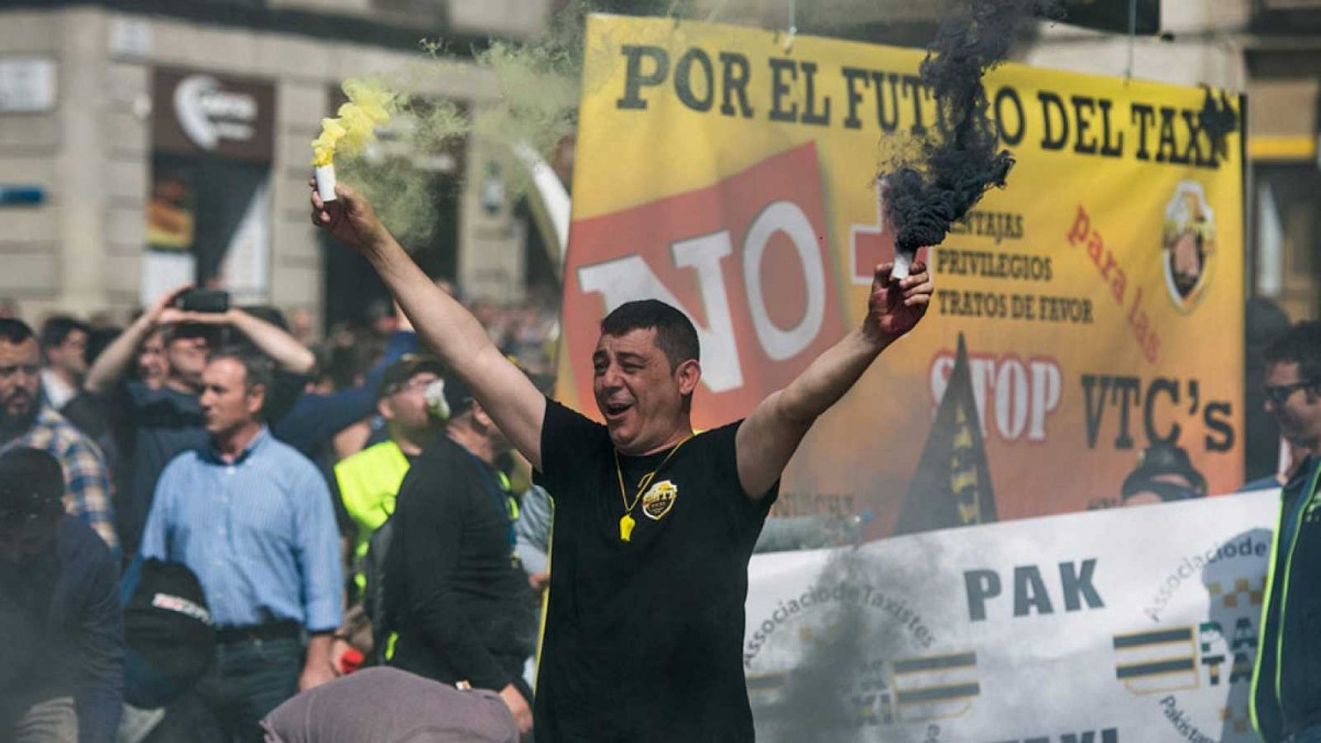 Taxis bcn manifestació rtve