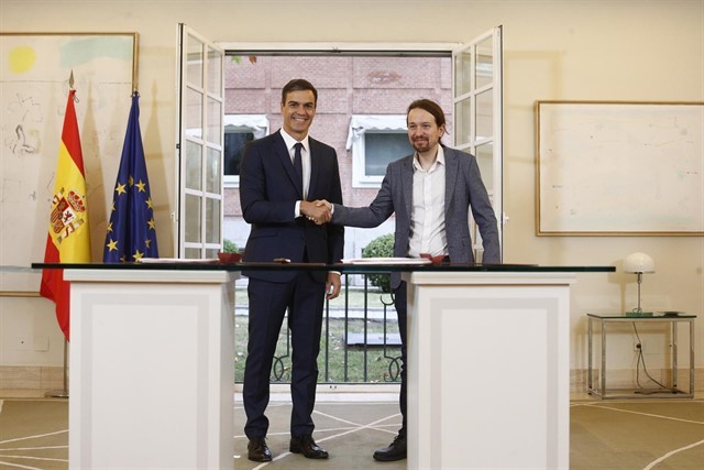 PSOE i Pomedos signa un acord per als Pressupostos 2019. Eduardo Parra