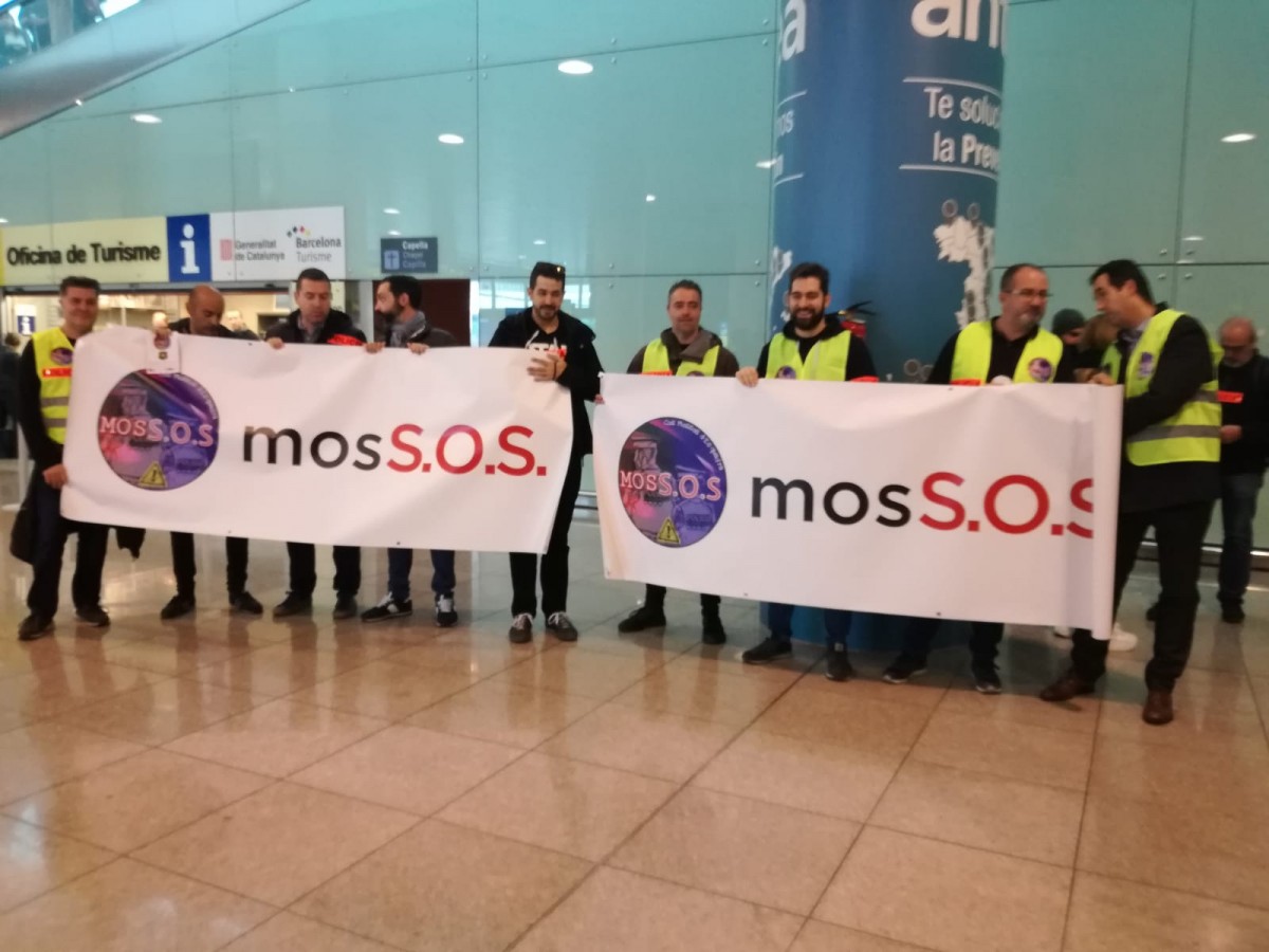 Manifestació mossos aeroport