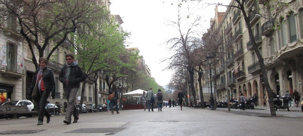 Passeig central de Rambla Catalunya