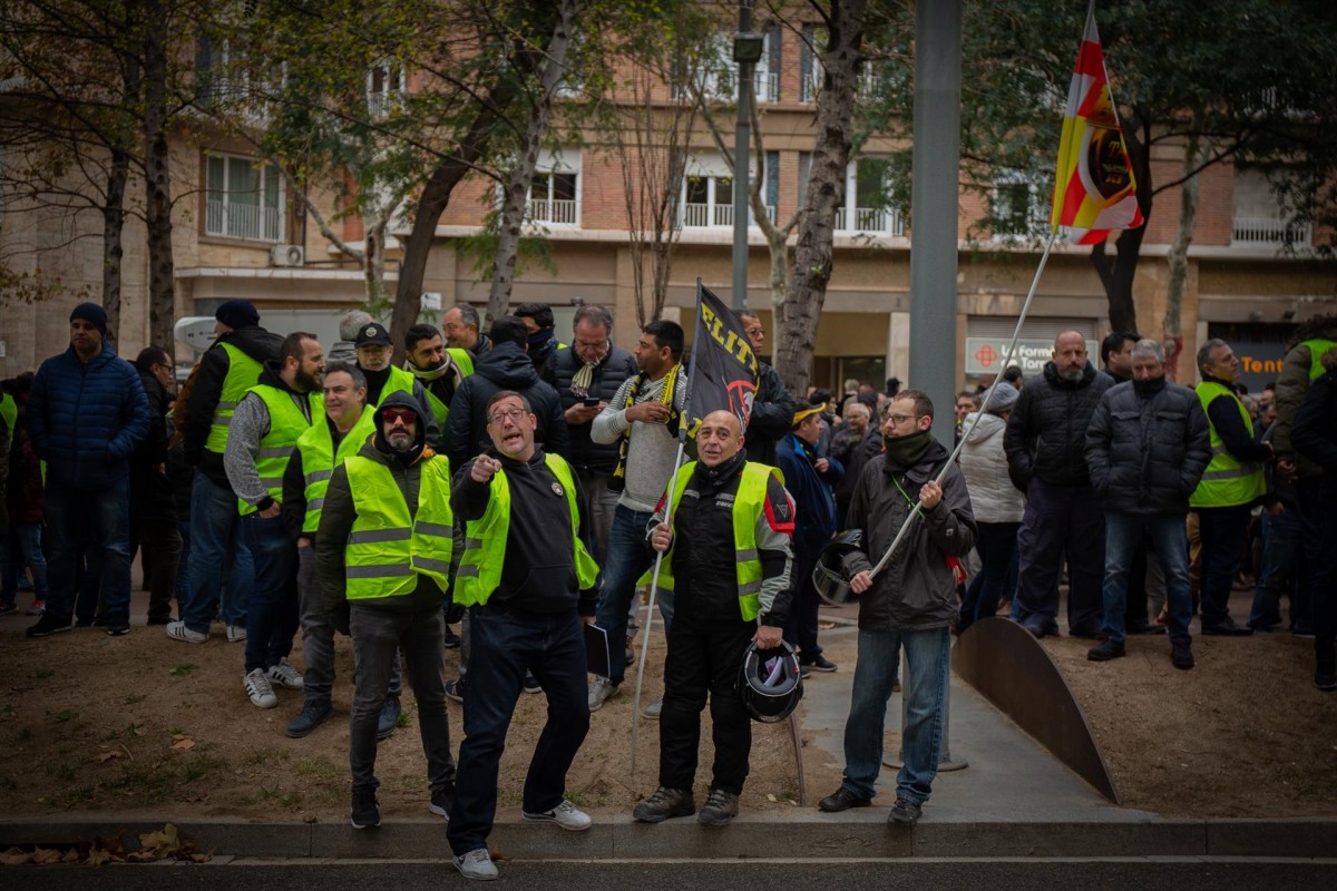 Manifestaciu00f3n taxistes barcelona