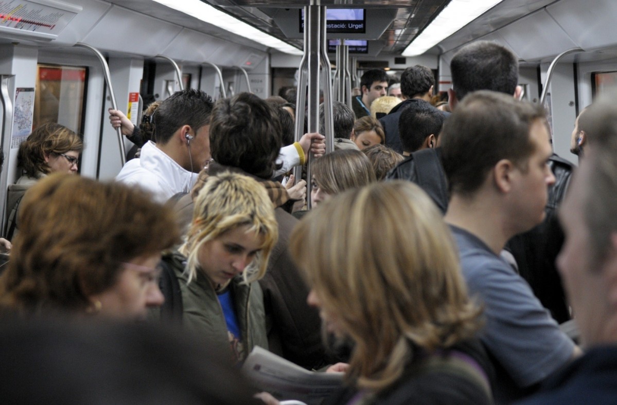 Metro hora punta