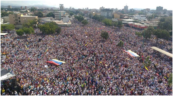 Manifestaciu00f3n gener 23 guaidu00f3