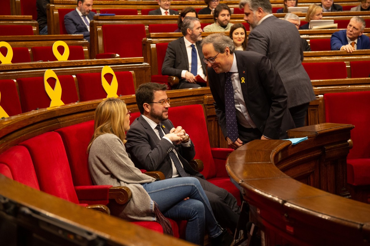 Quim torra parlament amb Artadi i aragonu00e8s