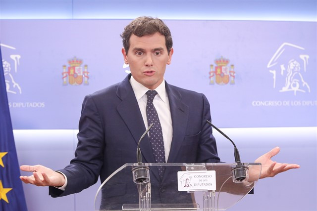 Albert Rivera ofereix una roda de premsa al Congrés després de la seva reunió amb el Rei a la Zarzuela