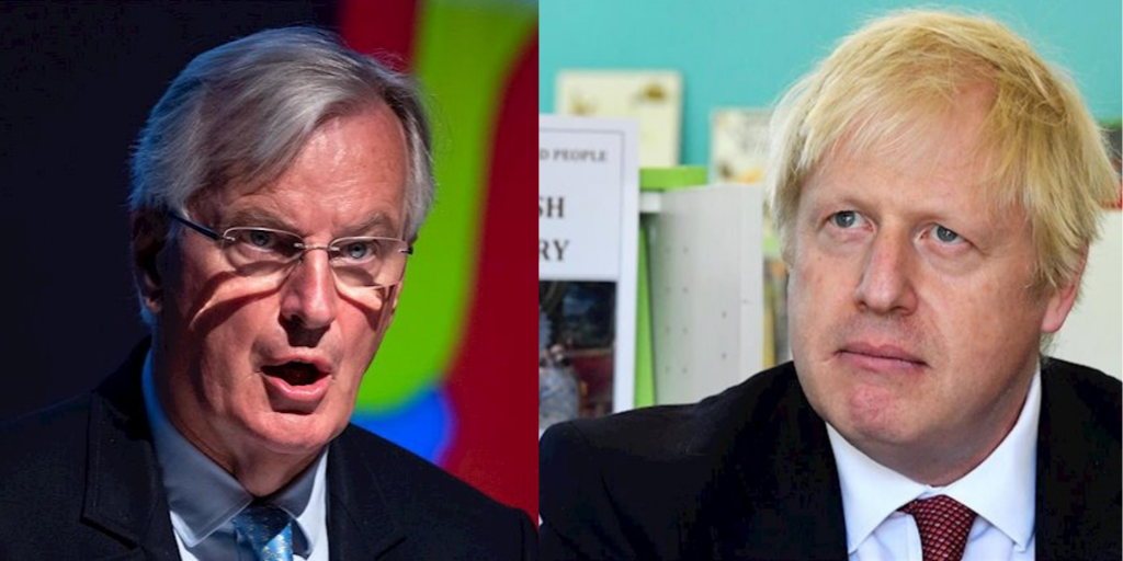 Michel Barnier i Boris Johnson