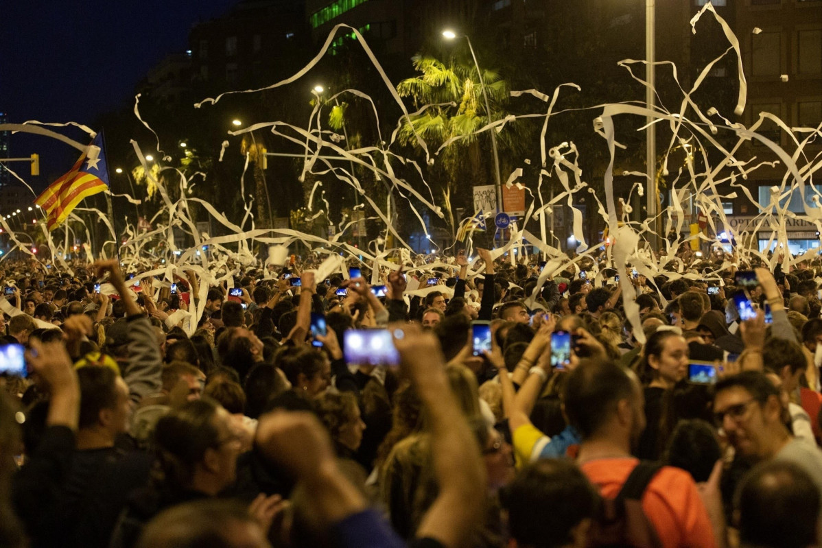 Manifestació convocada pels CDR contra la sentència