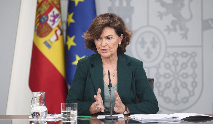 Carmen Calvo compareix després de la reunió de Consell de Ministres