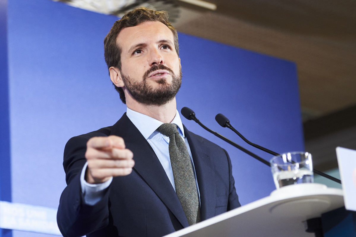 El president de l'PP i candidat a la Presidència de Govern, Pablo Casado