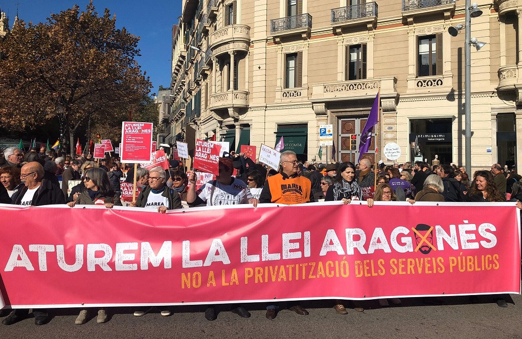 Manifestació contra llei aragones