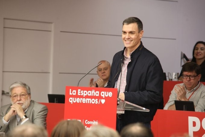 Pere Su00e1nchez es dirigeix a l'Comitu00e9 Federal d'PSOE