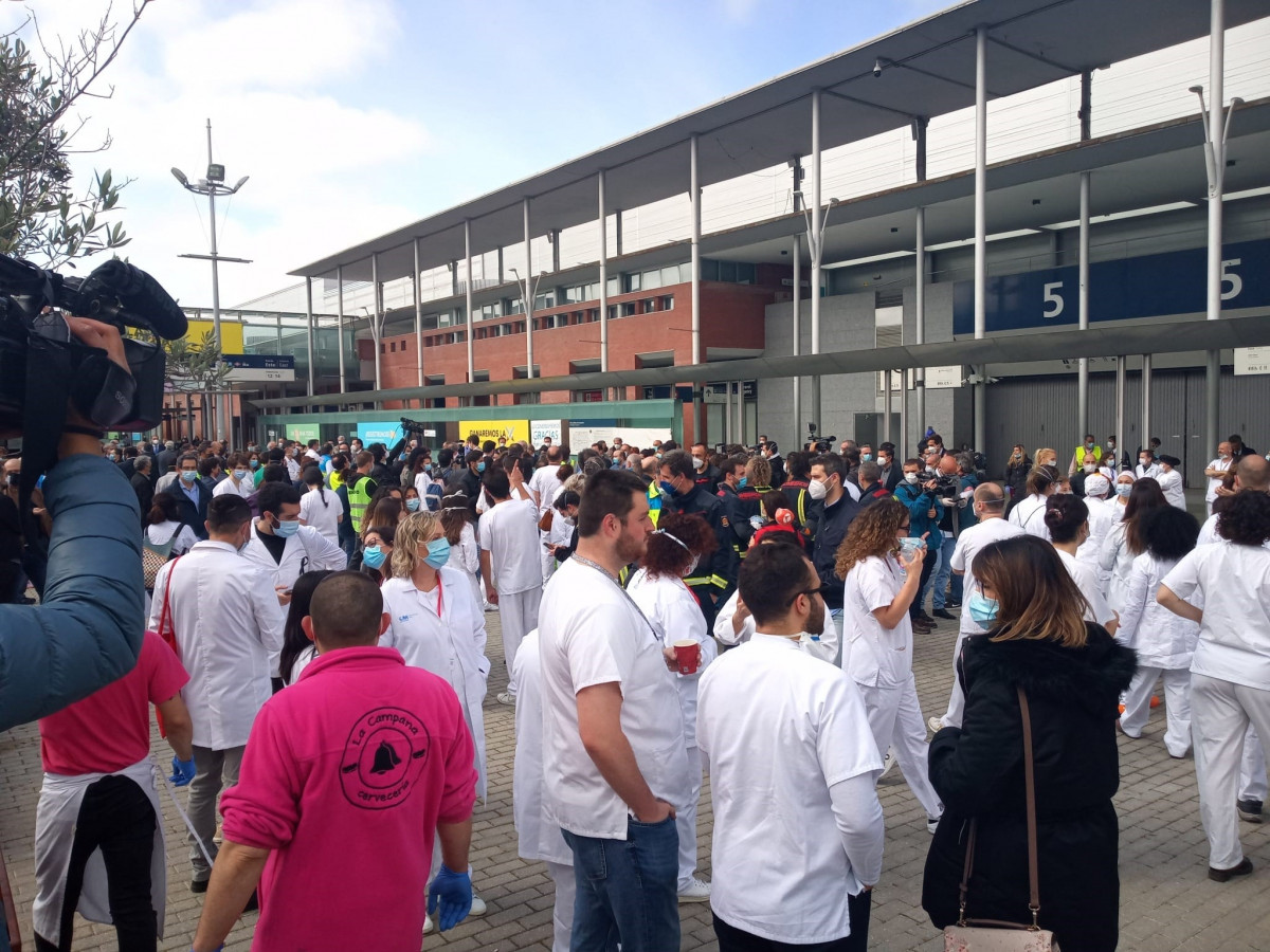 Acte de cloenda de l'hospital d'Ifema, a Madrid (Espanya) a 1 d'abril de 2020.