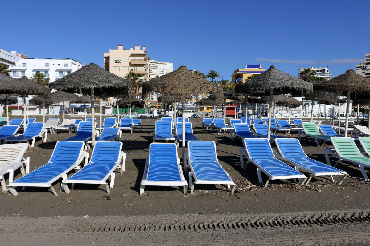 Hotels a la platja Playamar Torremolinos on es troba tancada a causa de el decret d'Estat d'Alarma pel COVID-19. Màlaga a 22 d'abril de l'any 2020