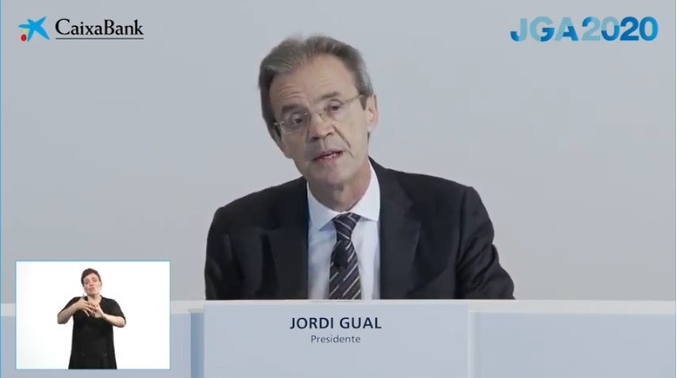 El president de CaixaBank, Jordi Gual