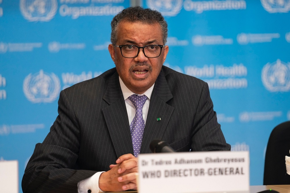 El director general de l'Organització Mundial de la Salut (OMS), Tedros Adhanom Ghebreyesus, en la conferència de premsa sobre COVID-19 - 9 d març de 2020