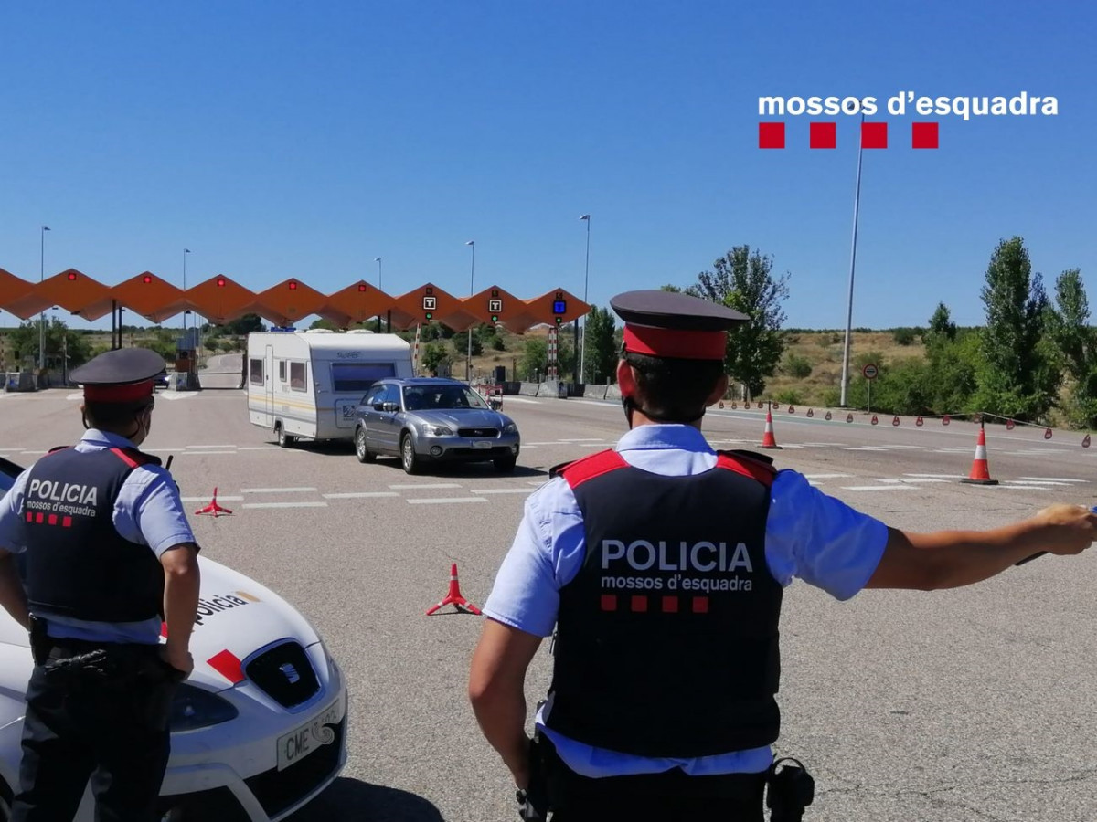 Control dels Mossos d'Esquadra a Lleida