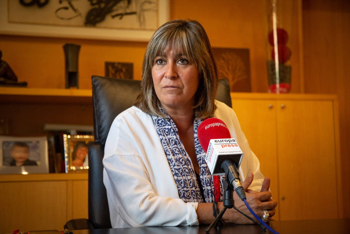 L'alcaldessa de l'Hospitalet i presidenta de la Diputació de Barcelona, Núria Marín, durant la seva entrevista amb Europa Press, a Barcelona (Espanya), a 18 de setembre de el 2019.