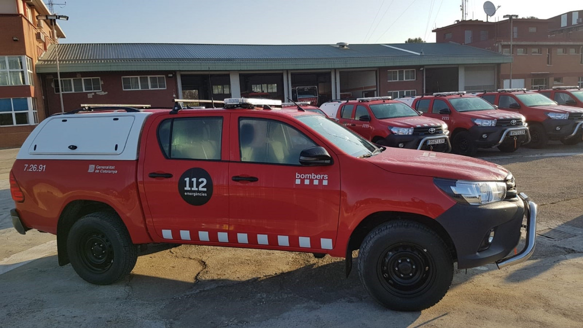 Vehicle tot terreny de prevenció d'incendis dels Equips de Prevenció Activa Forestal (EPAF) dels Bombers de la Generalitat, presentat el 21 de febrer de al 2020 (ARXIU)