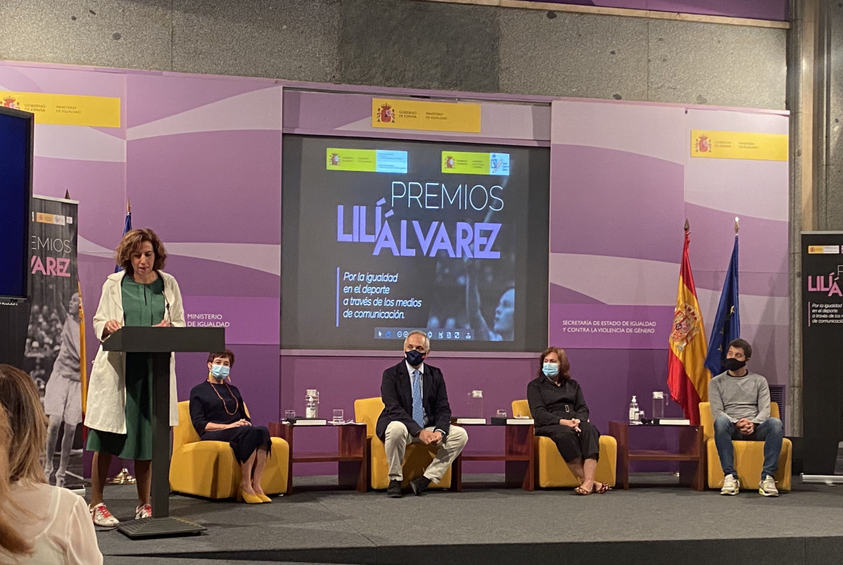 La presidenta de l'CSD, Irene Lozano, en el lliurament dels III Premis de Periodisme Lilí Álvarez