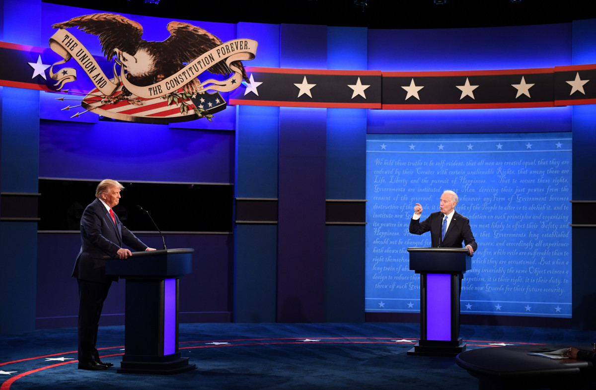 Donald Trump i Joe Biden en el segon debat presidencial