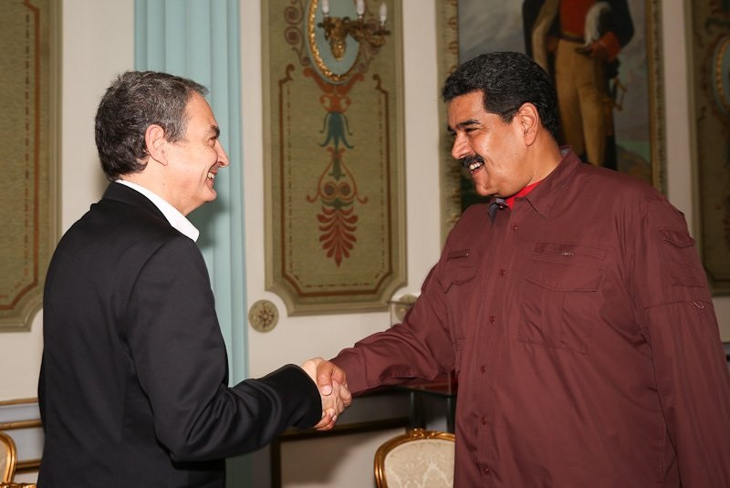 L'expresident de Govern José Luis Rodríguez Zapatero i el president de Veneçuela, Nicolás Maduro.