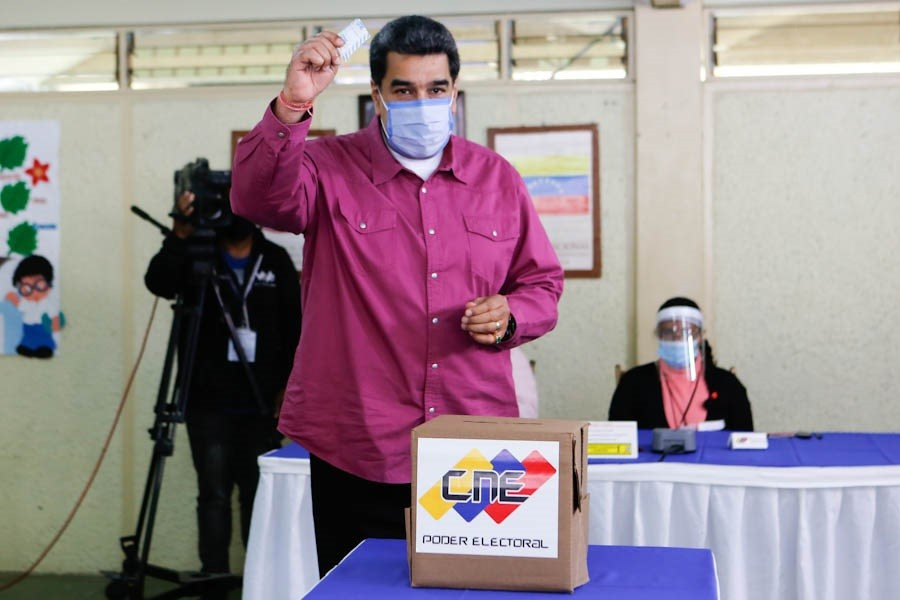 El president de Veneçuela, Nicolás Maduro, en els eleccions legislatives de Veneçuela, el 6 de desembre de l'any 2020