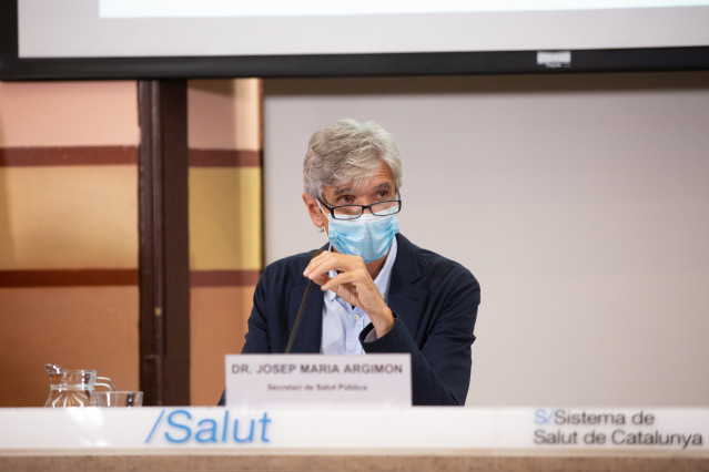 El secretario de Salud Pública de la Generalitat, Josep Maria Argimón, ofrece una rueda de prensa en la Consellería de la Salud para tratar sobre la evolución de la pandemia en la región, en Barcelona, Catalunya (España) a 22 de septiembre de 2020.