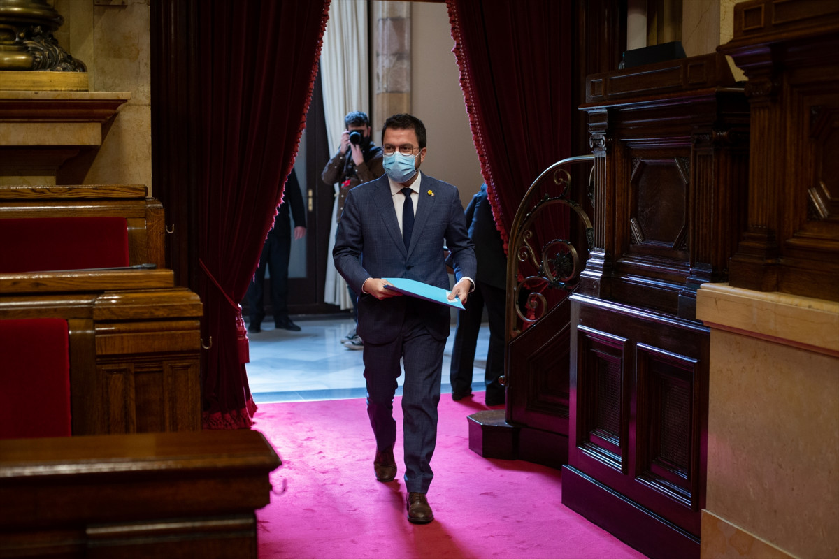 El vicepresident de la Generalitat, Pere Aragonès, aquesta setmana al Parlament