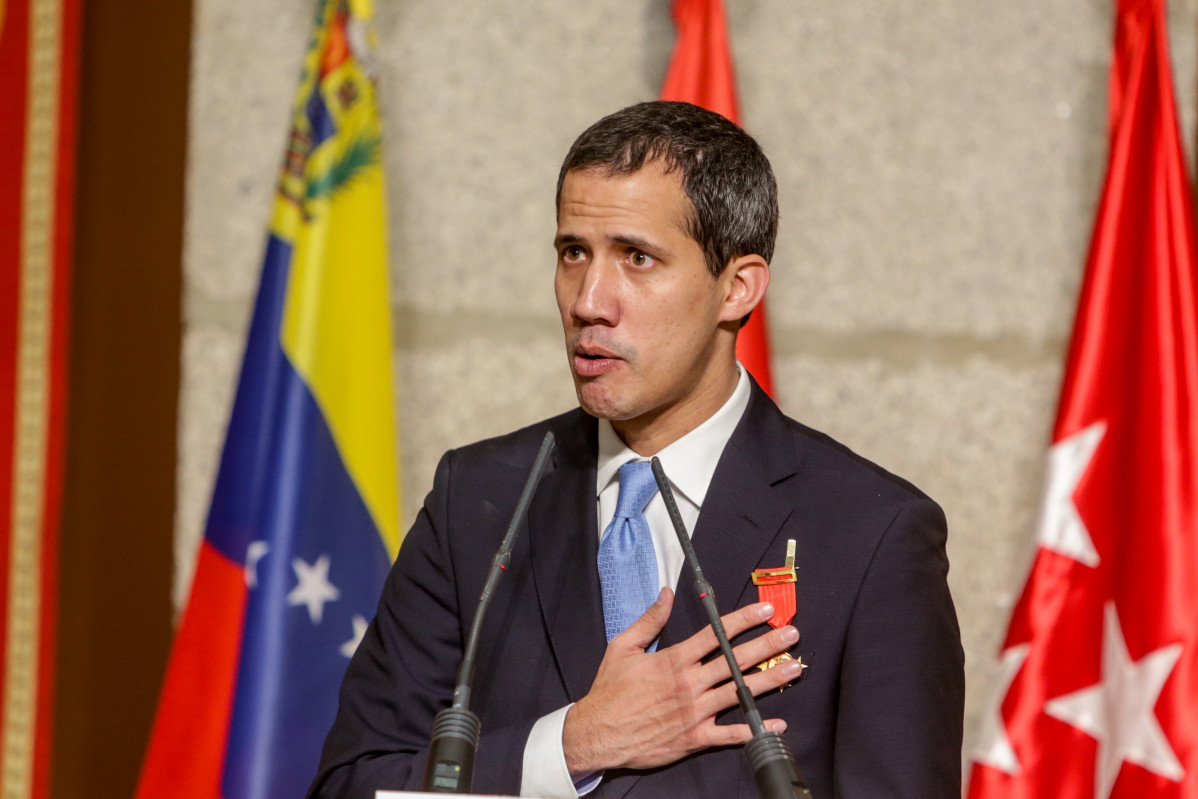 Arxiu - El president de l'Assemblea Nacional Veneçolana, Juan Guaidó, a l'acte de la Comunitat de Madrid on rep la Medalla Internacional de la Comunitat de Madrid, a Madrid a 25 de gener