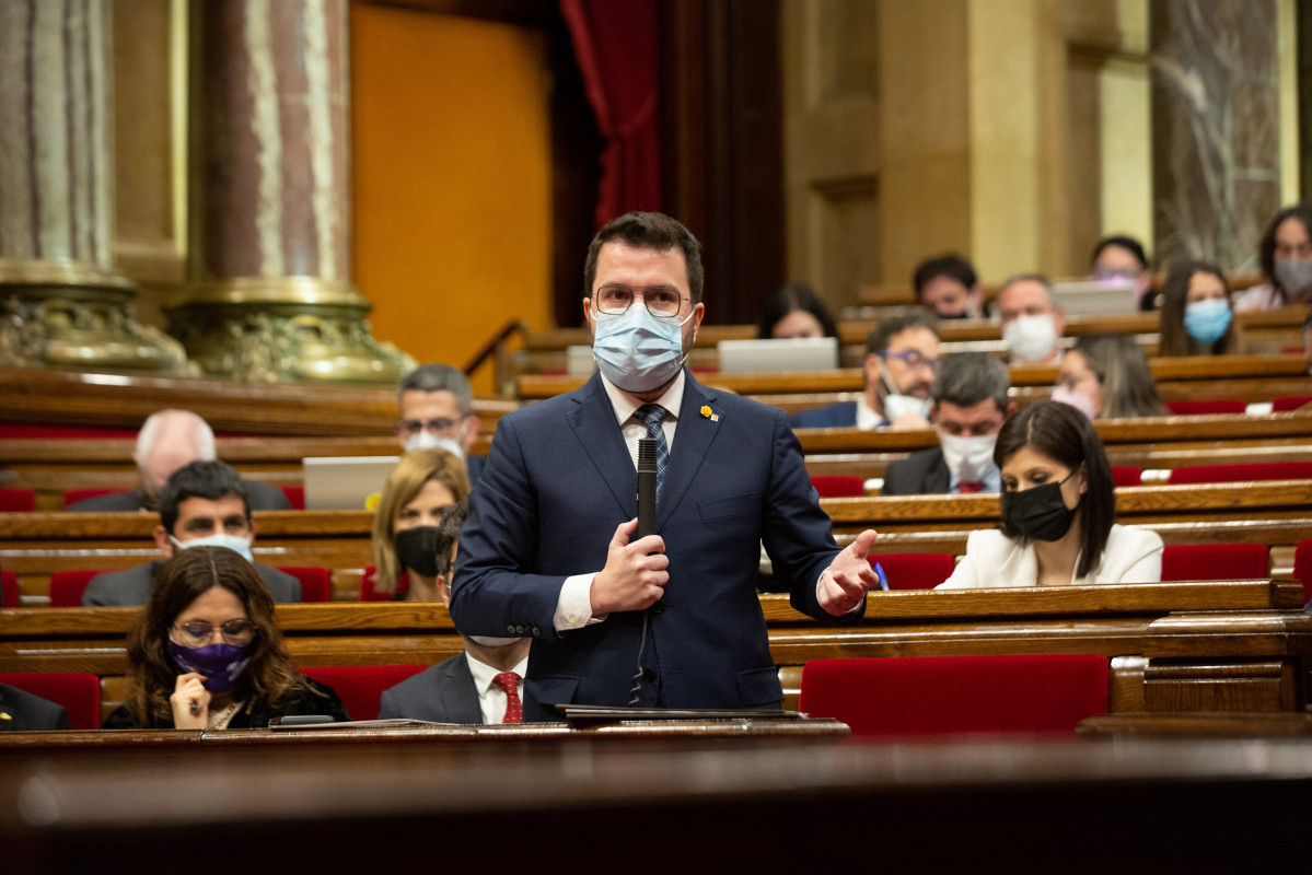 El president de la Generalitat, Pere Aragonès, en una foto de fitxer