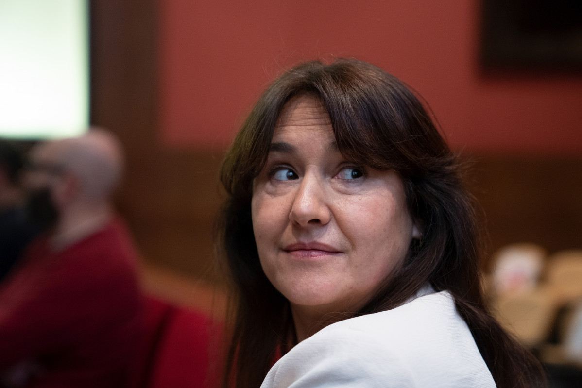 La presidenta de Junts, Laura Borràs, durant un judici per declarar per presumptament fraccionar contractes a la Institució de les Lletres Catalans (ILC) al TSJC.