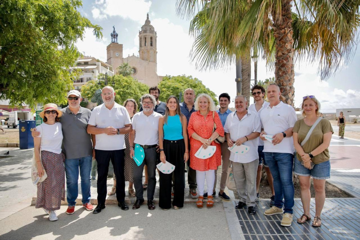 La candidata de Junts al Congrés per Barcelona, Míriam Nogueras, en un acte a Sitges (Barcelona)