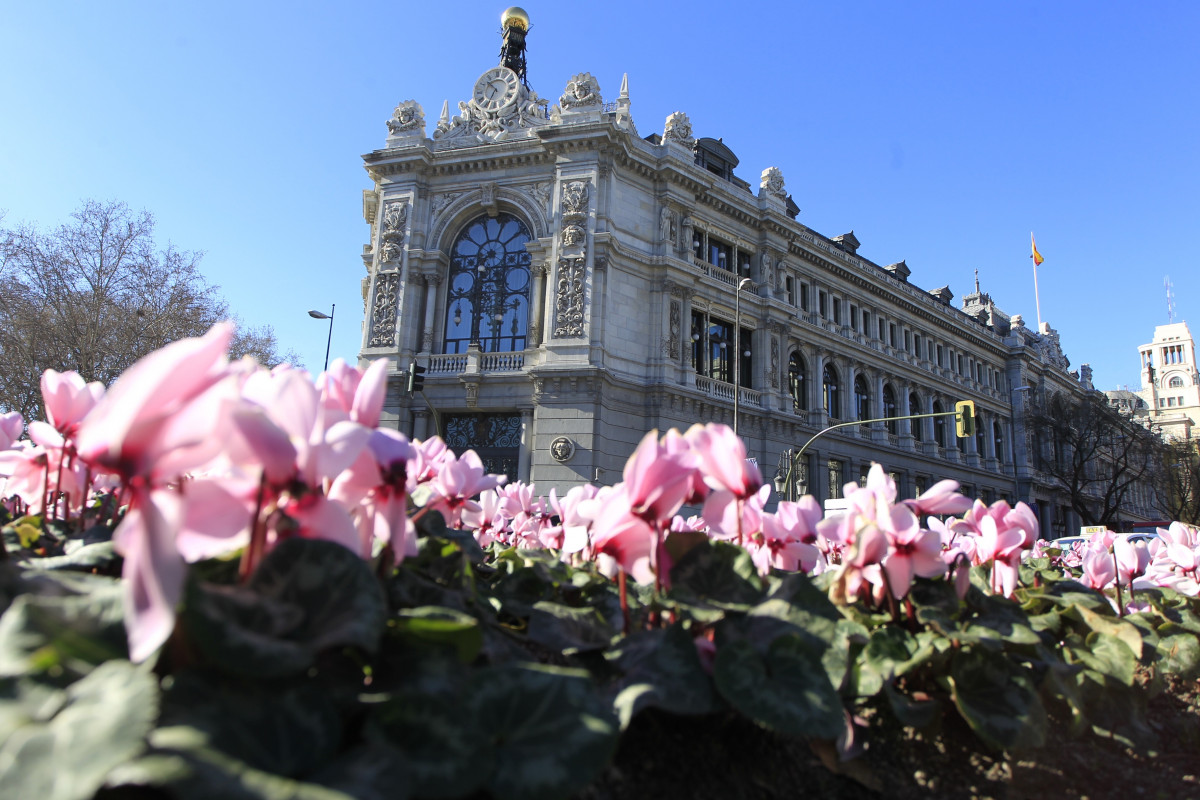 Arxiu - Façana del Banc d'Espanya a Madrid.