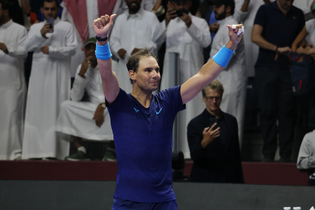 EuropaPress 6288898 riyadh oct 20 2024 rafael nadal of spain greets the spectators after the